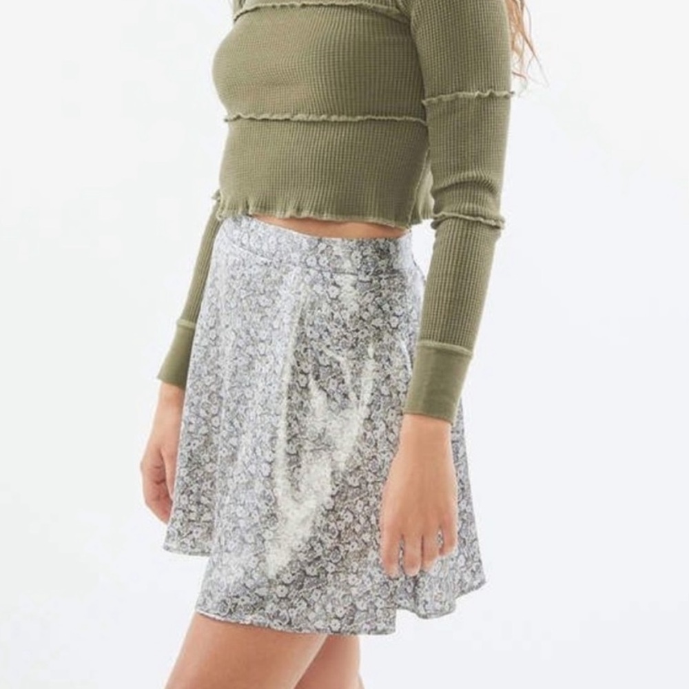 Urban Outfitters Metallic Floral Skirt